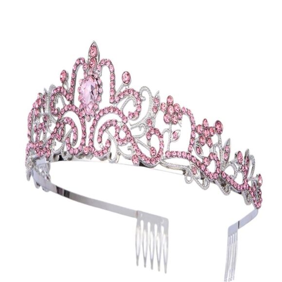 Beautiful pink and silver tiara! New! - Picture 4 of 5